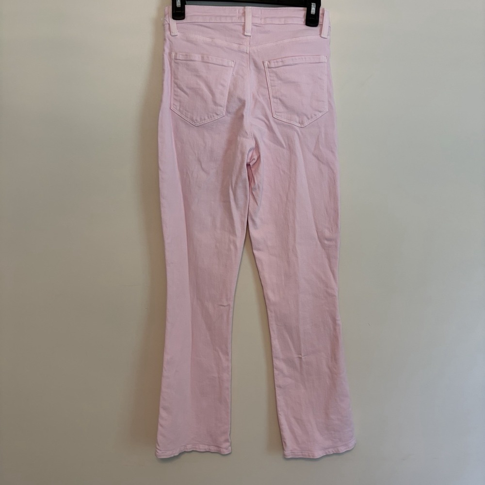 L'AGENCE Mira High Rise Cropped Micro Boot Jeans Lilac Snow Pink Sz 25 Soft Girl - Picture 2 of 5